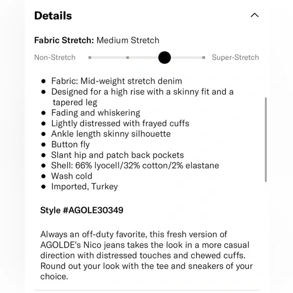 AGOLDE Nico High Rise Slim Fit Jeans in Rooted - Picture 7 of 7